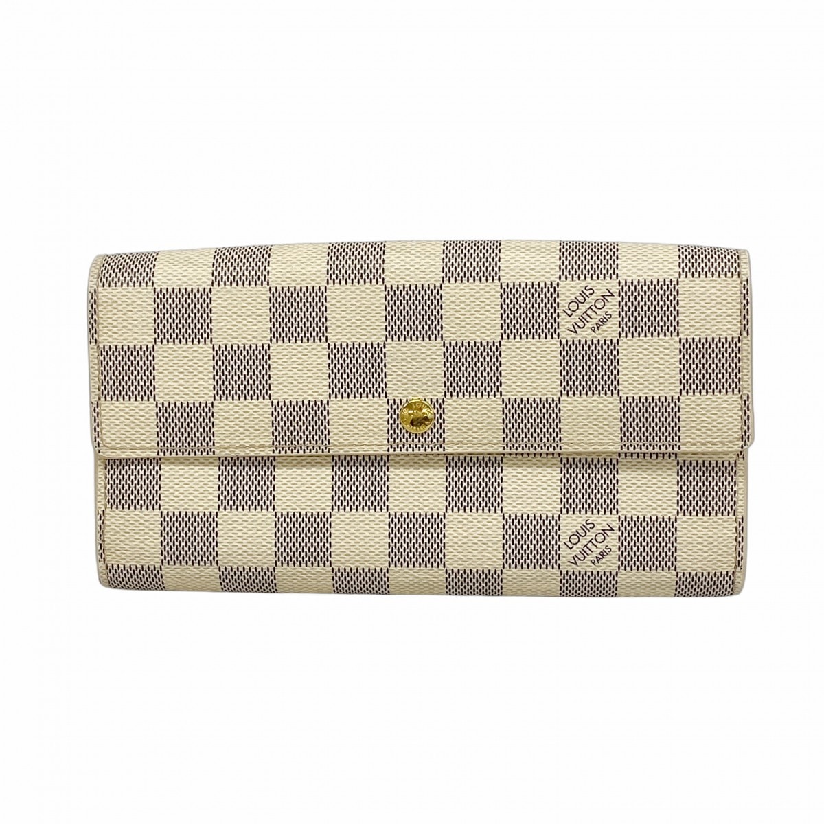 【6ec2801】ルイヴィトン 長財布 ダミエ・アズール ポルトフォイユサラ N61735 ホワイト【中古】レディース
