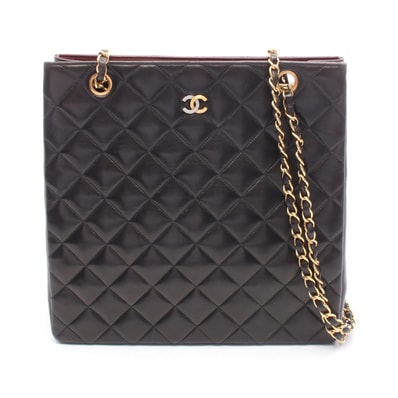 シャネル CHANEL マトラッセ トートバッグ バッグ ラムスキン(羊革) レディース ブラック系 【中古】