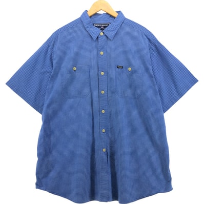 古着 ラルフローレン Ralph Lauren POLO SPORT ポロスポーツ 半袖 コットン チェックシャツ メンズXXL相当/eaa567012
