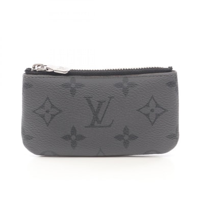 ルイ・ヴィトン LOUIS VUITTON ポシェット クレ モノグラムエクリプスリバース キーリング付き コインケース 財布 PVC グレー メンズ グレー系 / ブラック系 M80905 【中古】