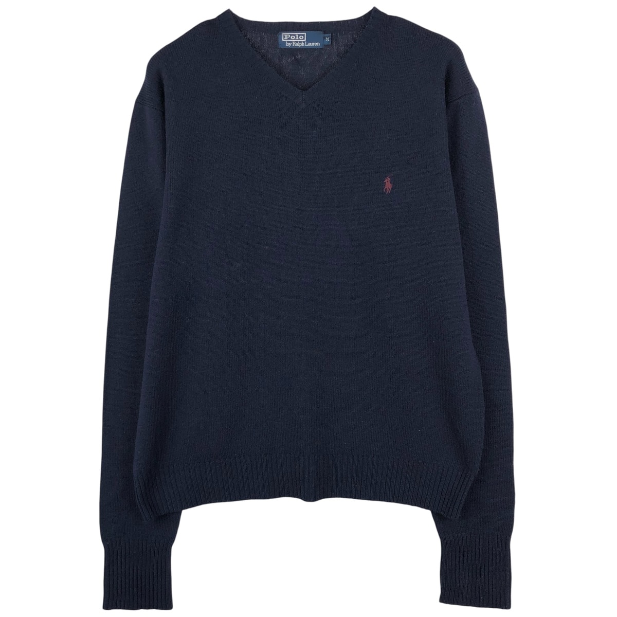 古着 ラルフローレン Ralph Lauren POLO by Ralph Lauren Vネック ラムウールニットセーター メンズM相当/eaa599646