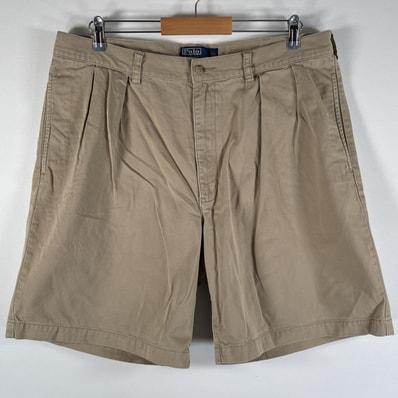 古着 90's/90年代 ポロバイラルフローレン Polo by Ralph Lauren ショートパンツ ポロチノ 大きいサイズ チノショーツ w38 ベージュ メンズ