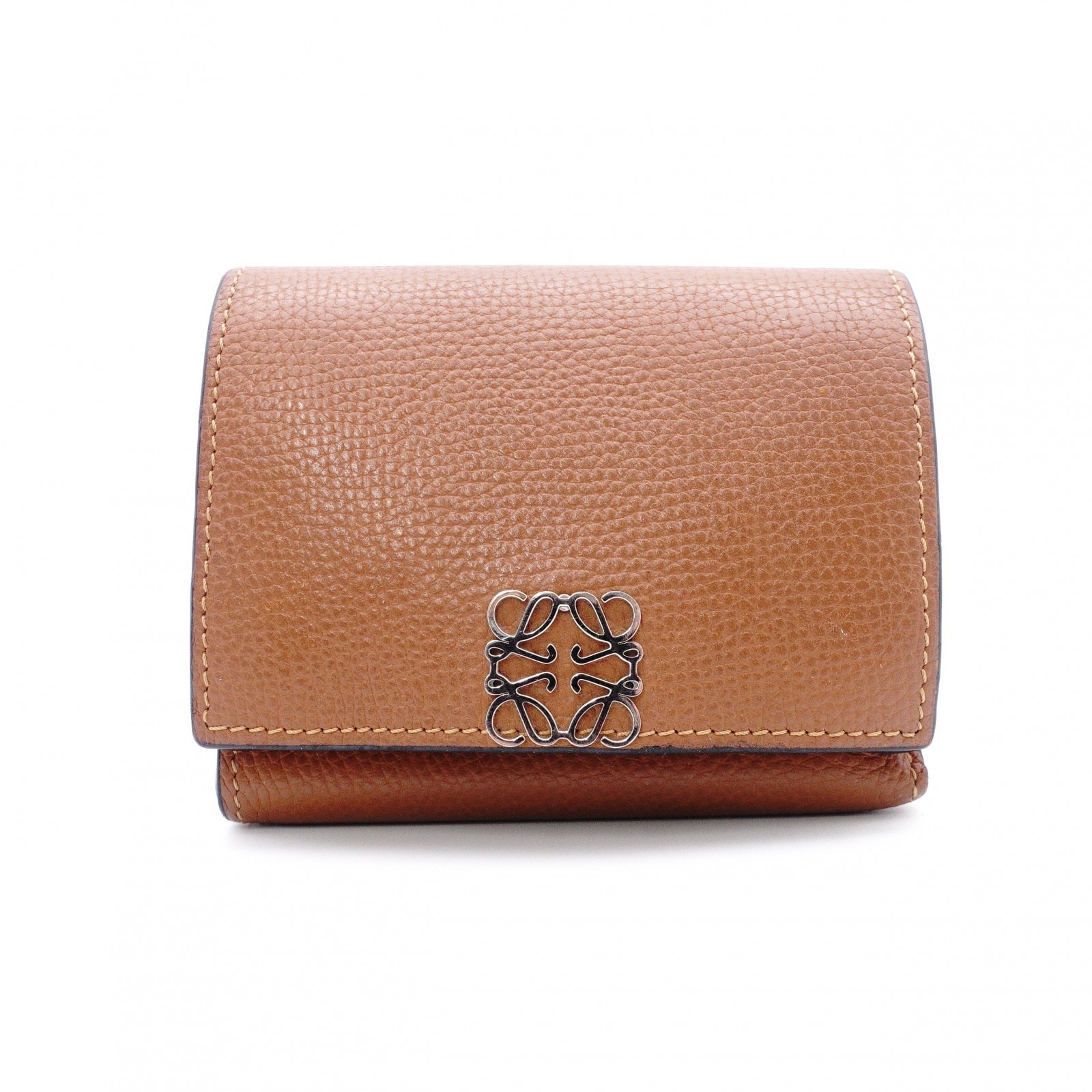 ロエベバーティカル ウォレット アナグラム三つ折り財布 レディース