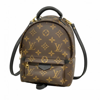 ★最終価格【6fa0551-k】ルイヴィトン リュック・デイパック モノグラム パームスプリングスバックパックMINI M44873 ブラウン【中古】レディース