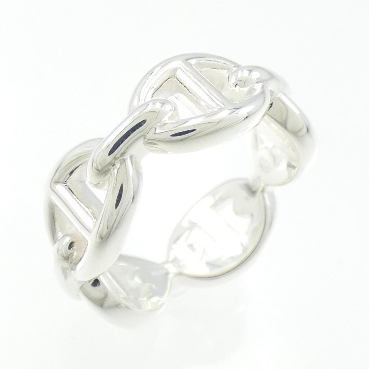Hermes Chaine D'ancre Enchainee Ring PM "Silver"