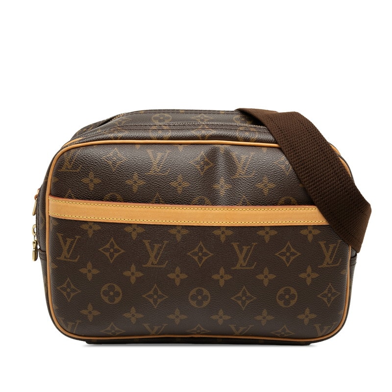 ルイ ヴィトン モノグラム リポーターPM 斜め掛け ショルダーバッグ M45254 ブラウン PVC レザー レディース LOUIS VUITTON 【中古】