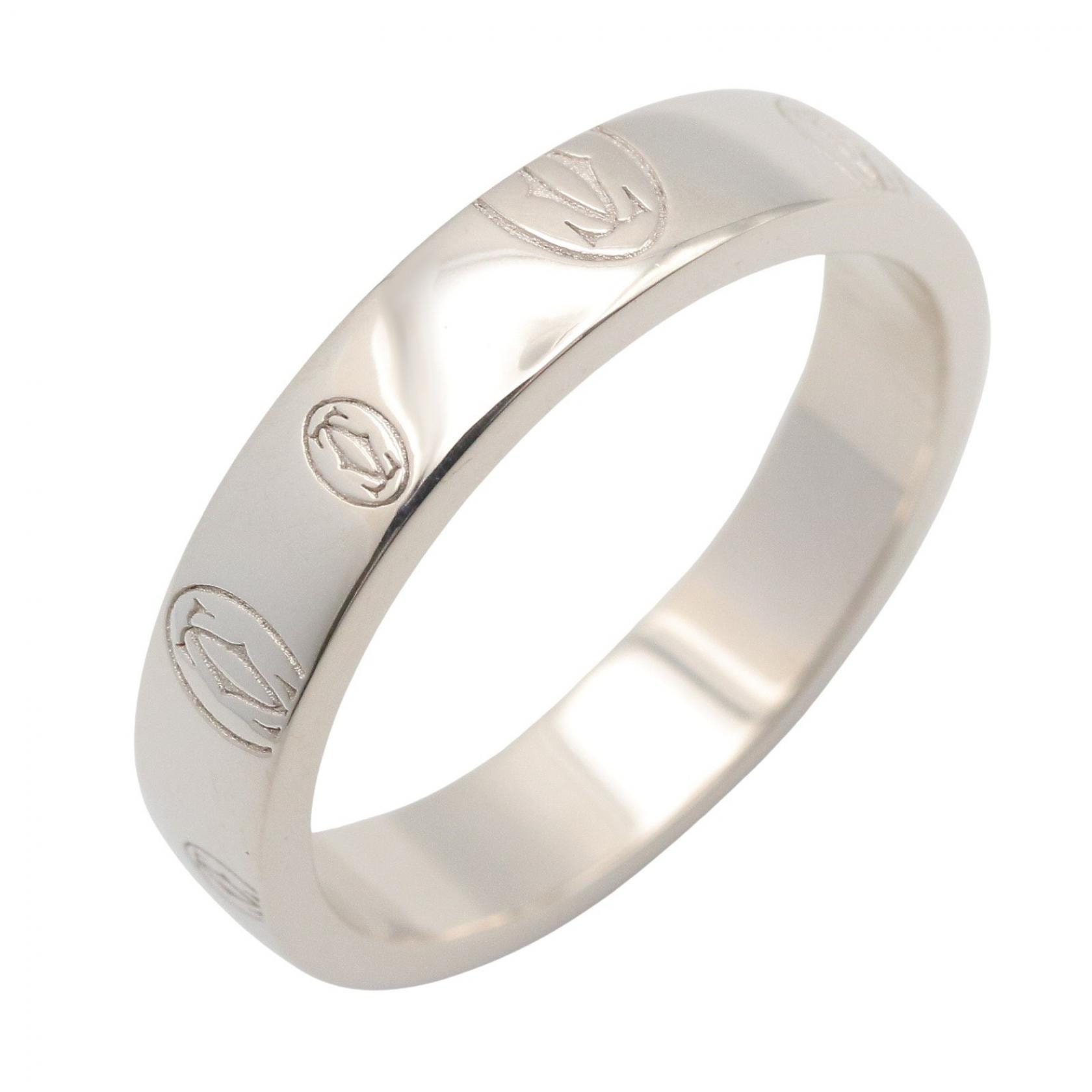 カルティエ CARTIER ハッピーバースデー リング リング・指輪 ジュエリー K18WG(ホワイトゴールド) メンズ レディース シルバー系 【中古】