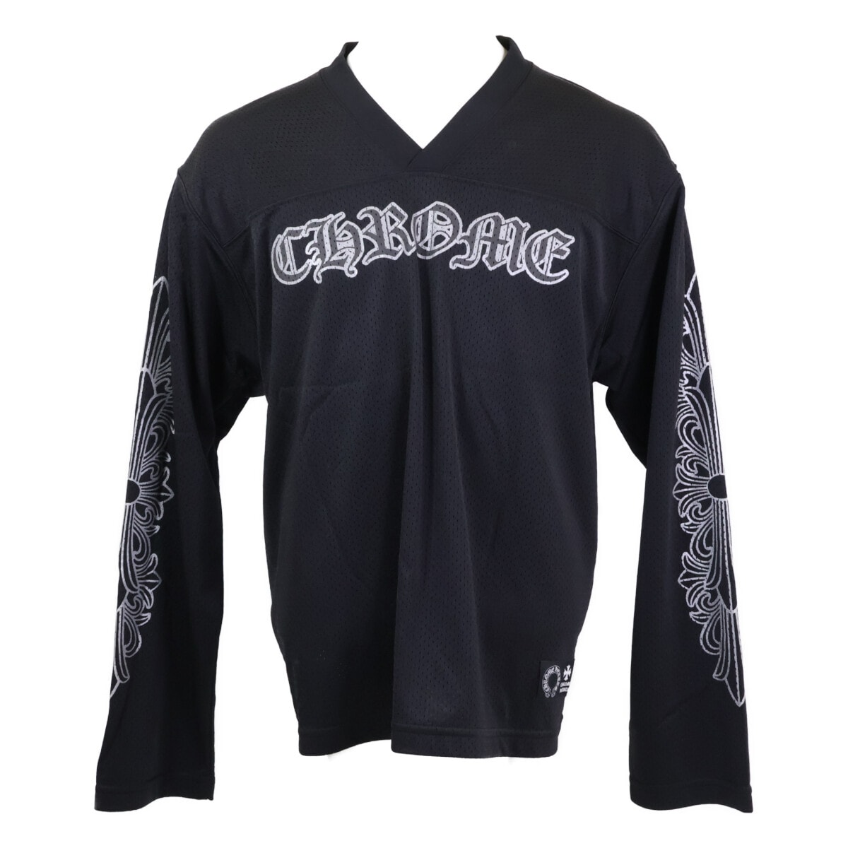 Chrome Hearts Mesh Warm Up Jersey L/S Cut Saw "Black"