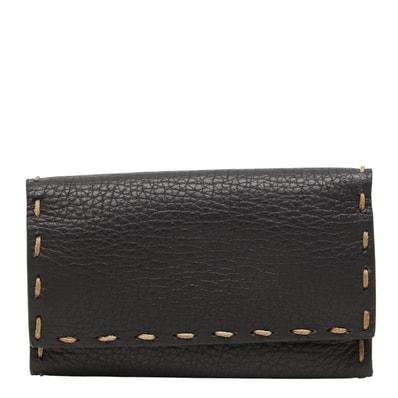 フェンディ セレリア ステッチ 6連 キーケース 8AP016 ブラック レザー レディース FENDI 【中古】