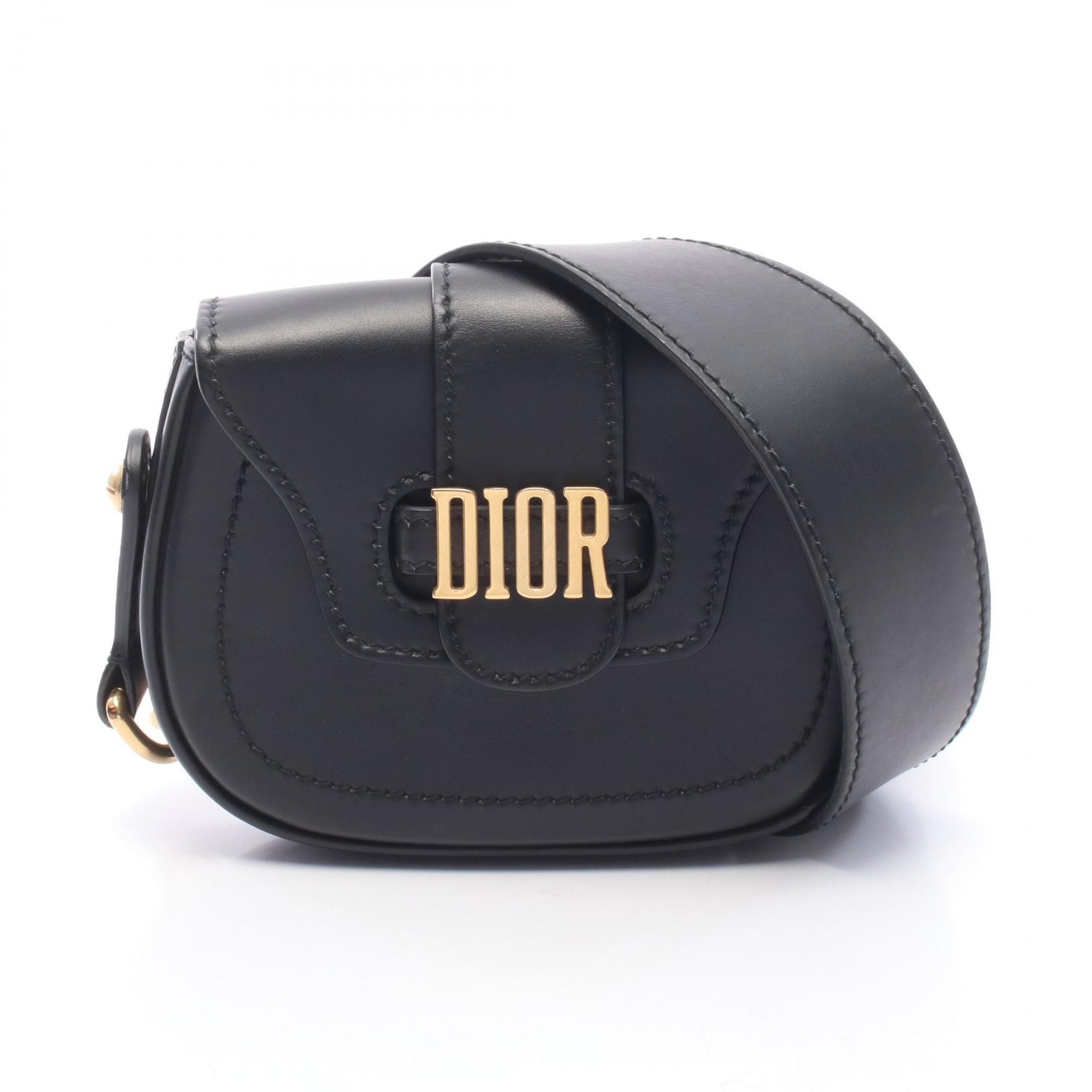 ディオール Dior D-FENCE ディフェンス ミニ ショルダーバッグ バッグ レザー レディース ブラック系 【中古】
