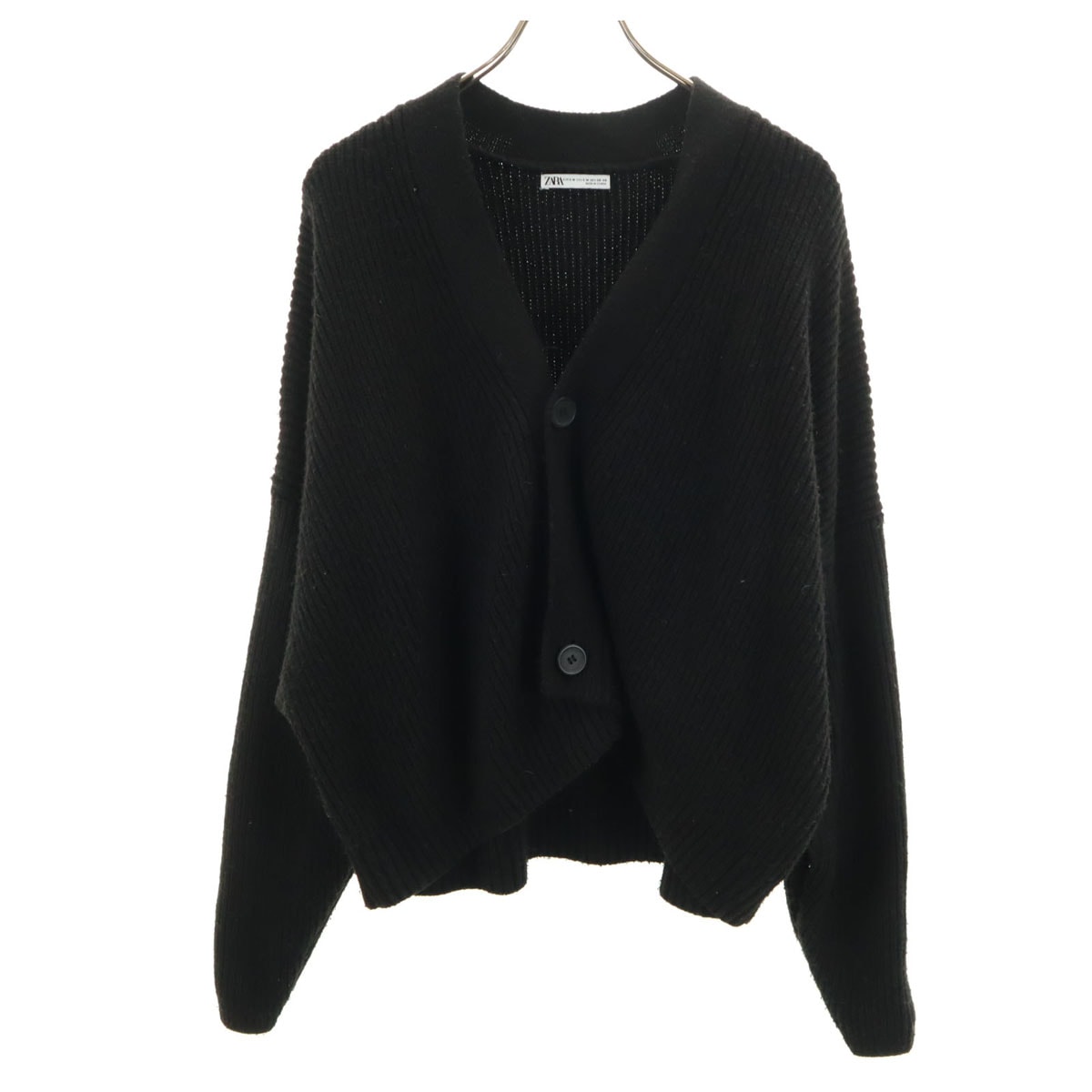 ZARA ザラ 長袖 ニットカーディガン M ブラック