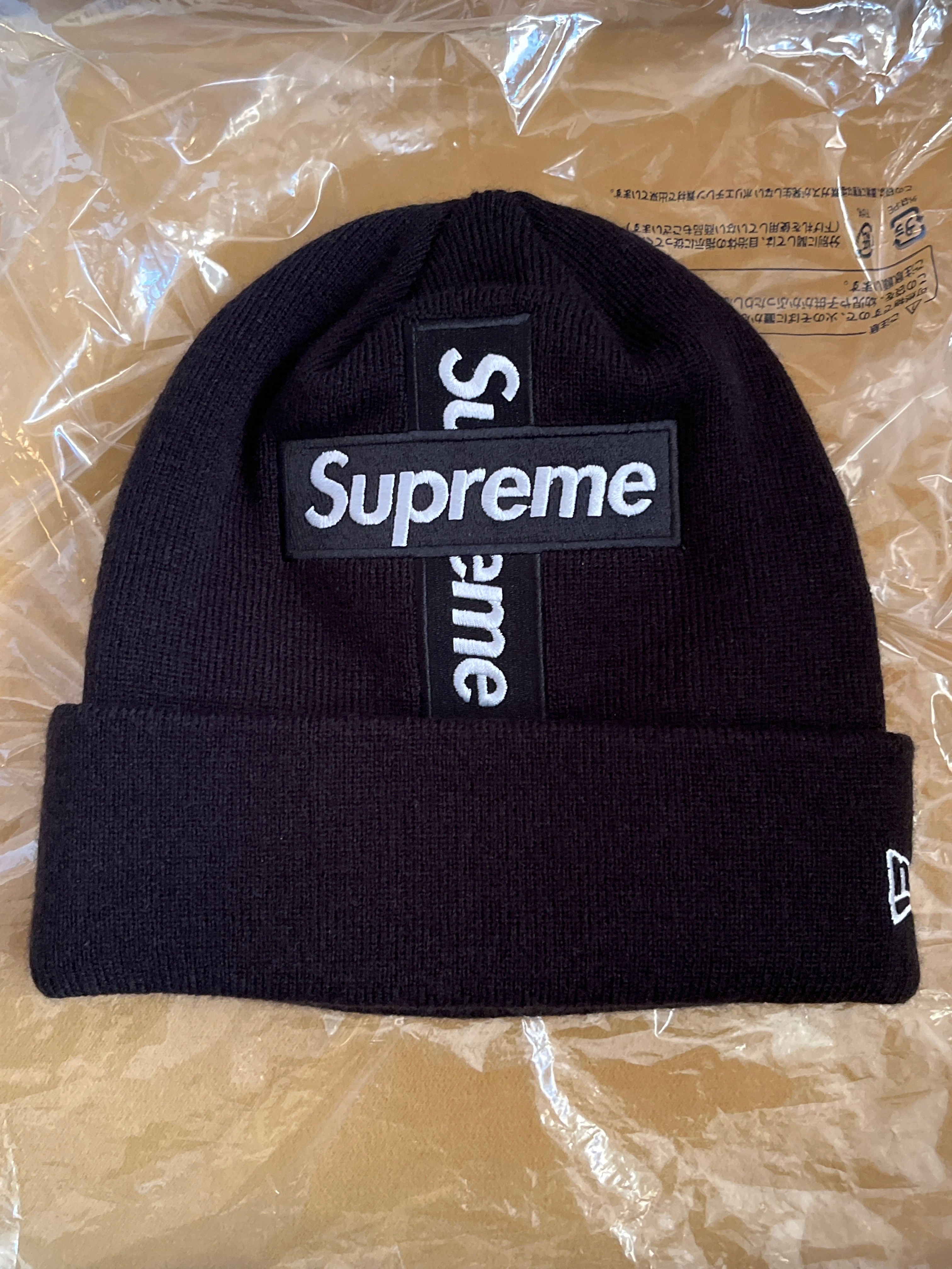 Supreme New Era® Cross Box Logo Beanie "Black"