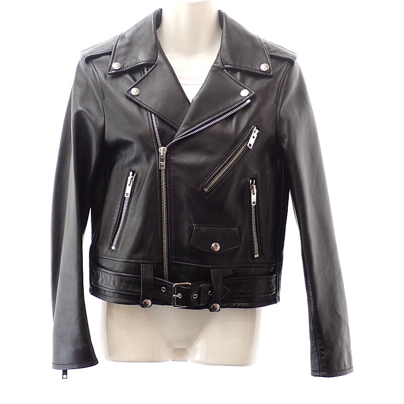 セリーヌ CELINE クラシックバイカージャケット 38【中古】【Aランク】