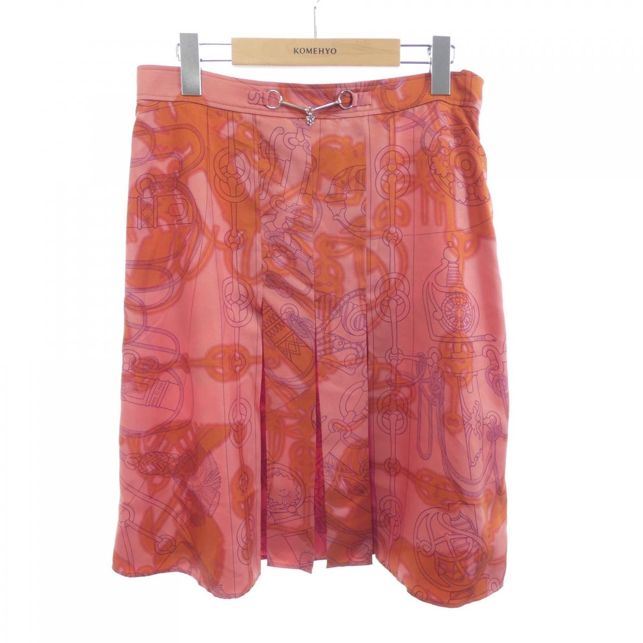 エルメス HERMES CLIQUETIS TATTOO AQUARELLE 2E0305DW ツイルレーヌ スカート