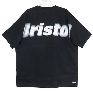 F.C.Real Bristol エフシーレアルブリストル 24AW BLURRED BIG LOGO S/S TEAM BAGGY TEE ブラード ビッグ ロゴ ショートスリーブ チーム バギー Tシャツ ブラック カットソー 半袖 サイズXL