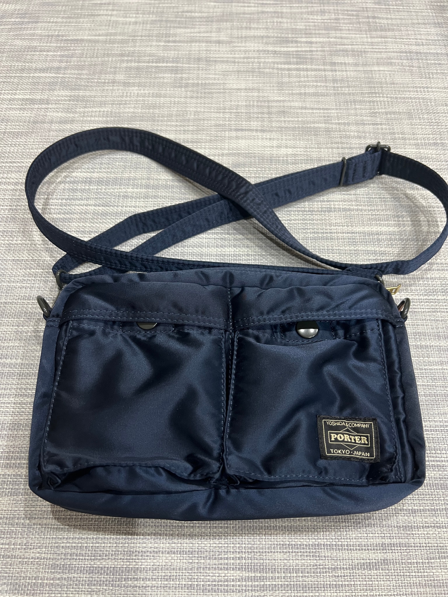 PORTER / TANKER Sling Bag "IronBlue"