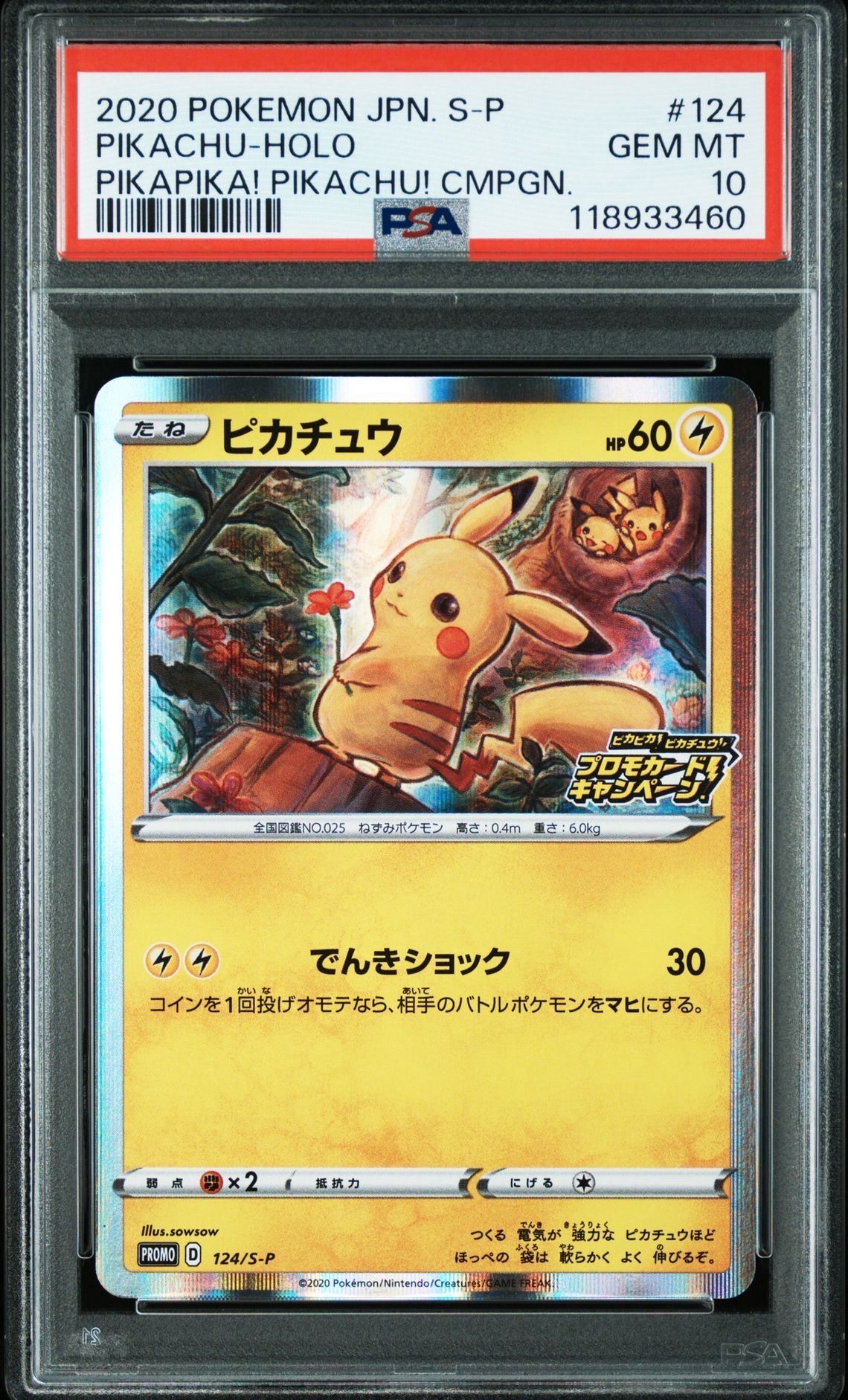 ピカチュウ: プロモ P [S-P 124](ピカピカ!ピカチュウ!プロモカードキャンペーン)
