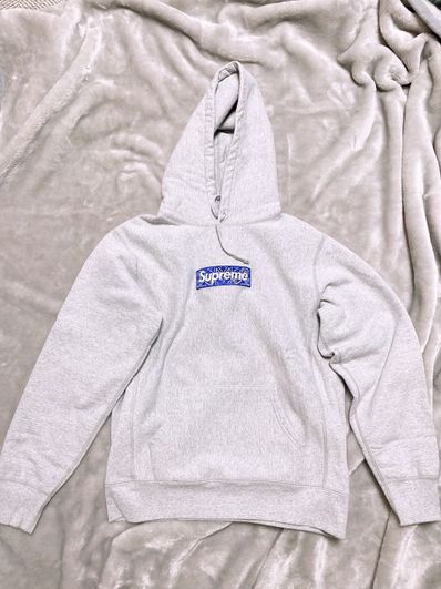 Supreme Bandana Box Logo Hooded Sweatshirt "Grey"