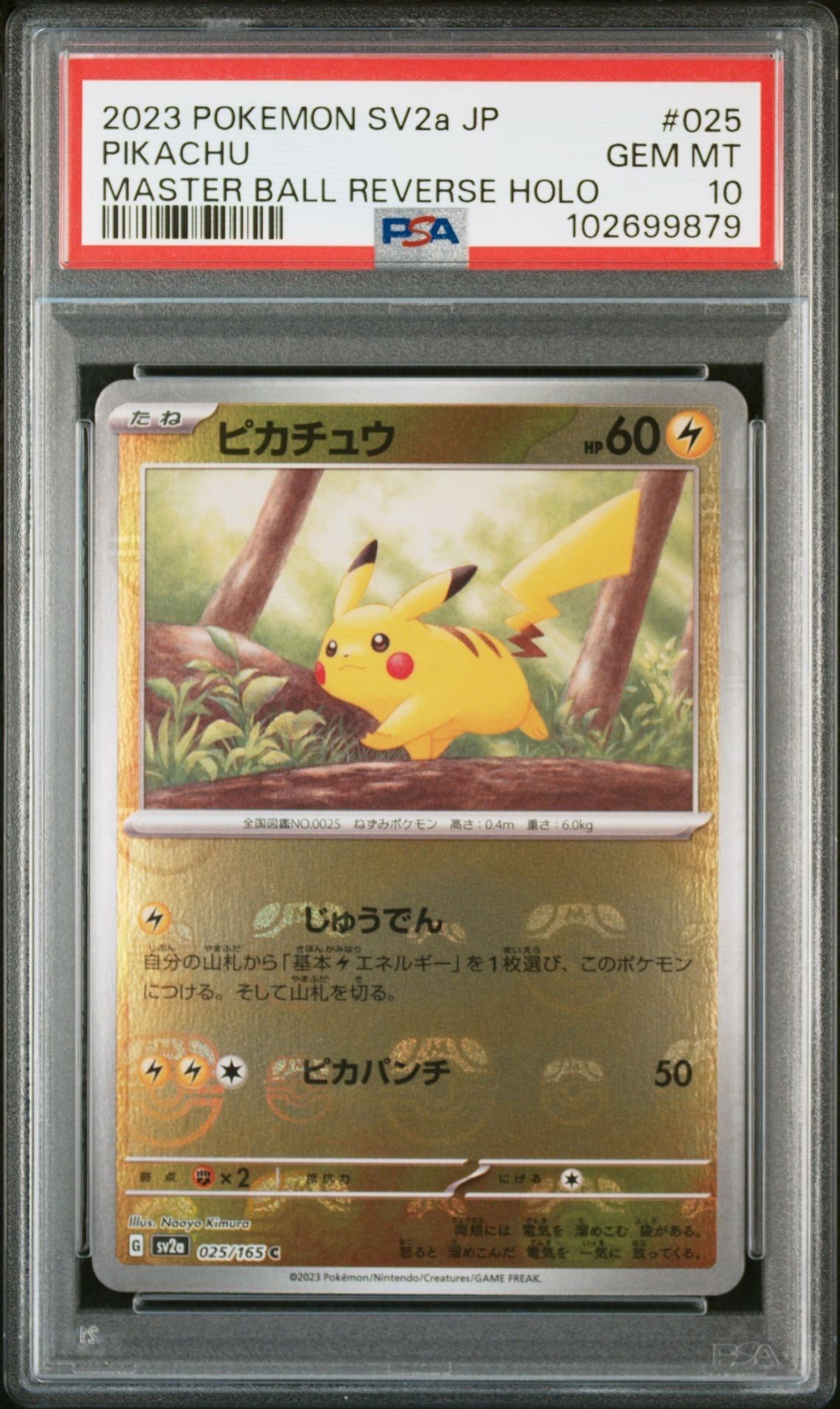 ピカチュウ C: マスターボールミラー (マスボピカチュウ) [SV2a 025/165](強化拡張パック「ポケモンカード151」)
