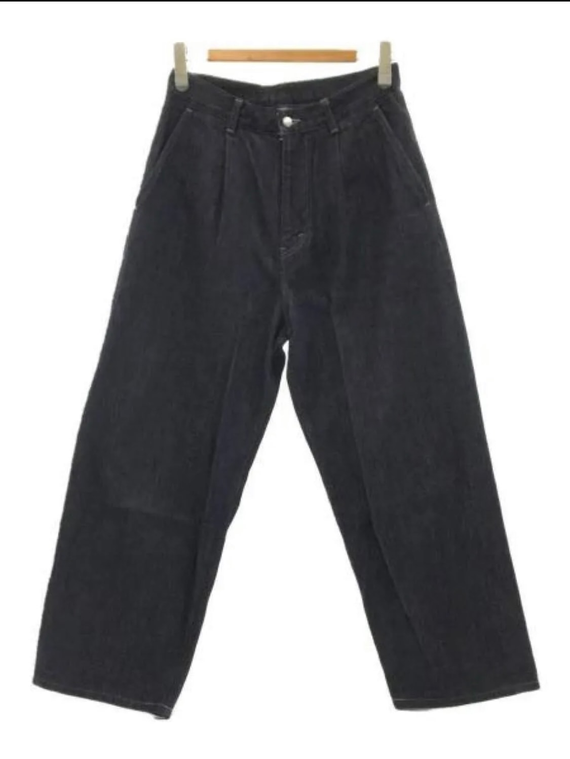 Graphpaper Colorfast Denim Two Tuck Tapered Pants "Navy"