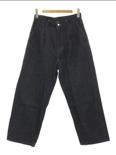 Graphpaper Colorfast Denim Two Tuck Tapered Pants "Navy"