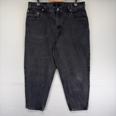 古着 リーバイス Levi's デニム パンツ テーパード ジッパーフライ 5ポケット ブラックデニム Gパン 560 W38 L29 ブラック系 メンズ