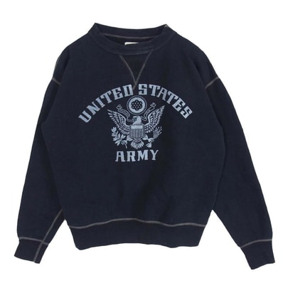 The REAL McCOY'S ザリアルマッコイズ スウェット US ARMY プリント 前V スウェット ブラック系 M【中古】