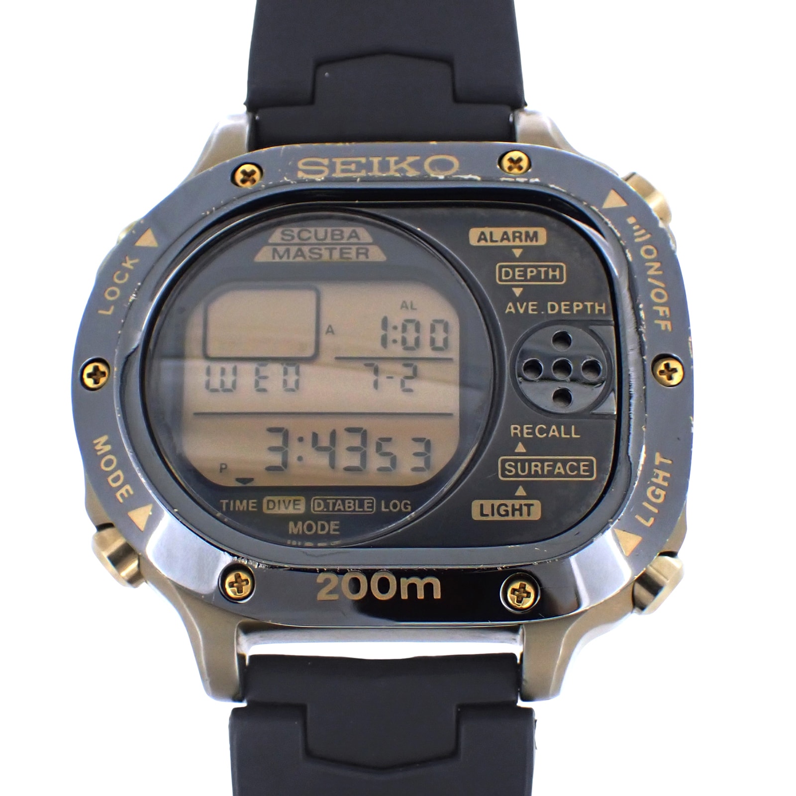 ジャンク SEIKO セイコー  スキューバマスター  SBBK002 M725-5A00  ダイブ コンピューター アンティーク  メンズ 腕時計