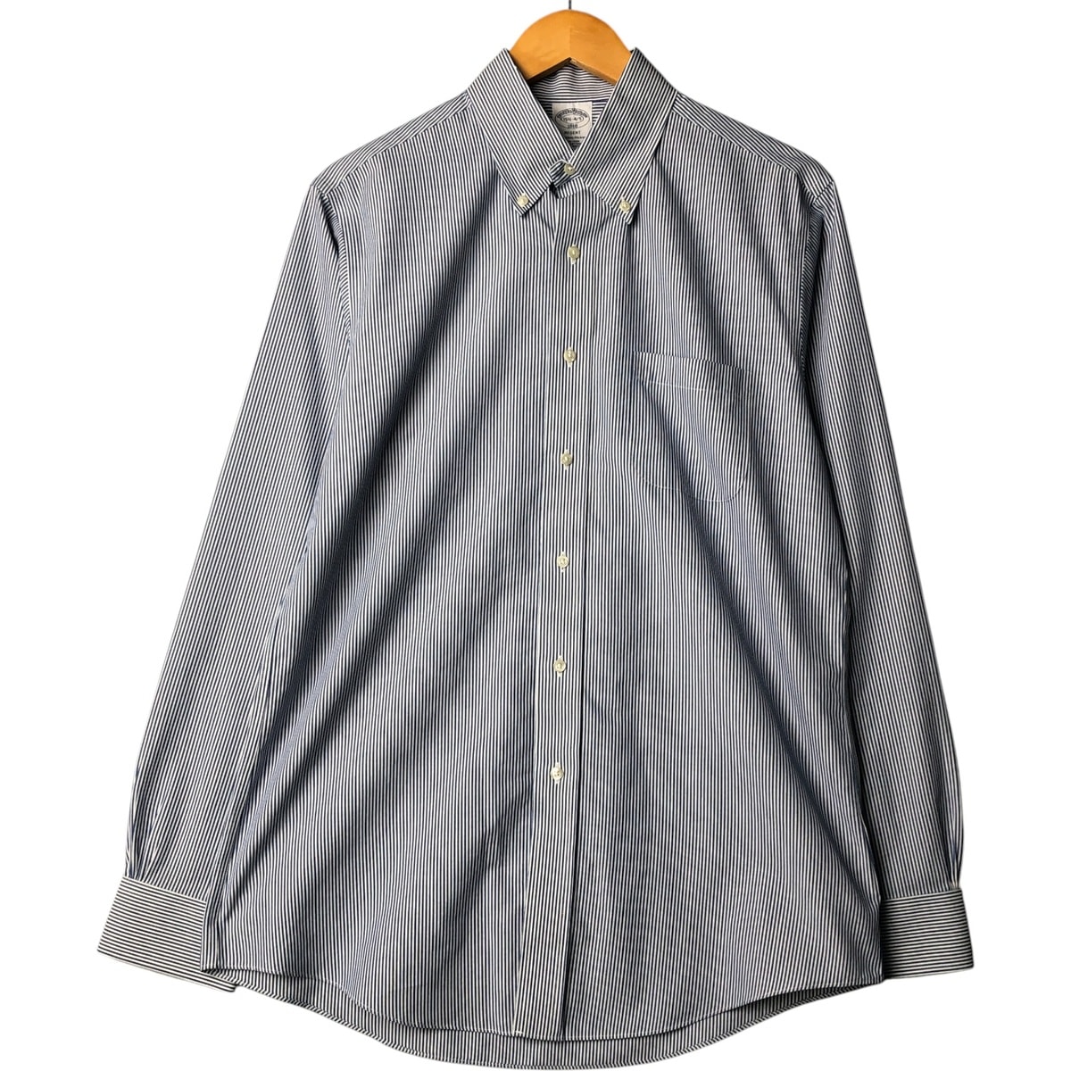 古着 ブルックスブラザーズ Brooks Brothers 1818 長袖 ボタンダウンストライプシャツ メンズM相当/eaa570351