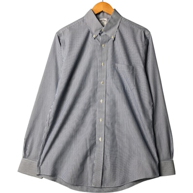 古着 ブルックスブラザーズ Brooks Brothers 1818 長袖 ボタンダウンストライプシャツ メンズM相当/eaa570351