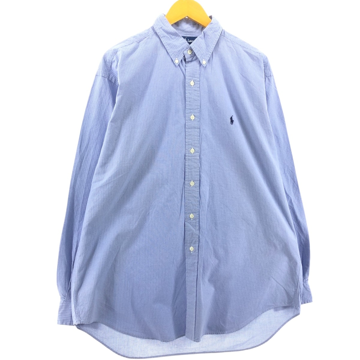 古着 ラルフローレン Ralph Lauren BLAKE 長袖 ボタンダウンチェックシャツ メンズL相当/eaa547442