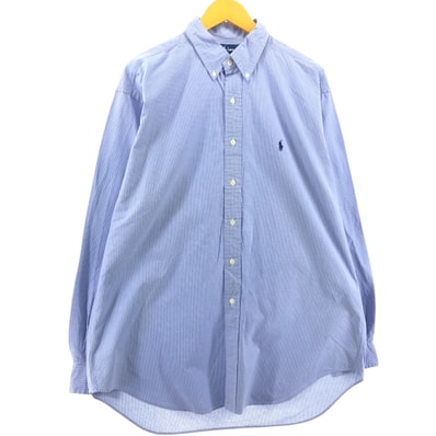 古着 ラルフローレン Ralph Lauren BLAKE 長袖 ボタンダウンチェックシャツ メンズL相当/eaa547442