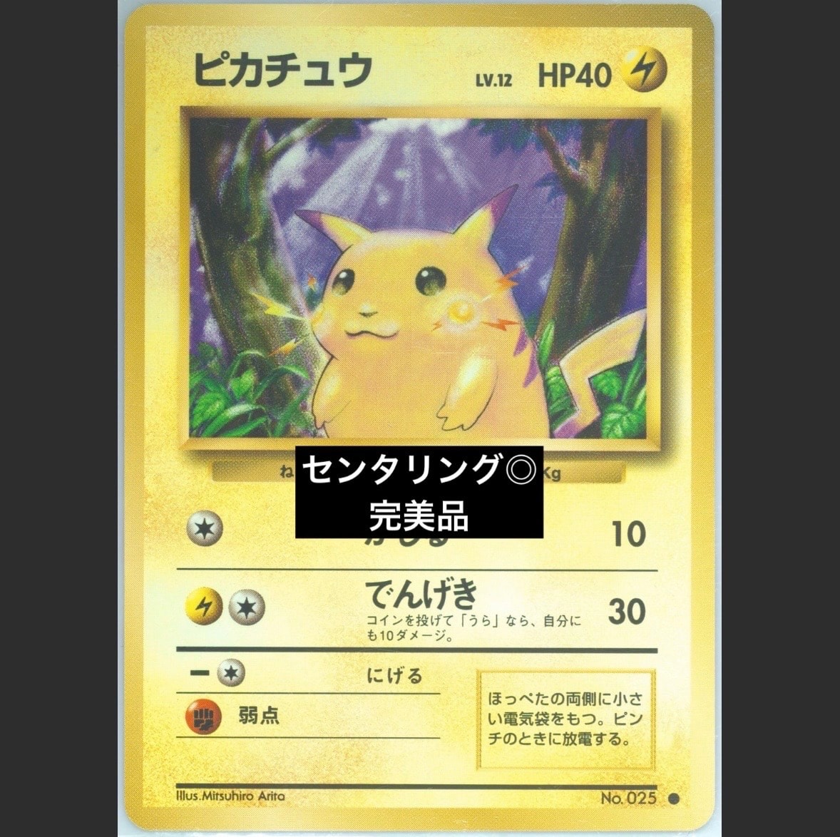 ピカチュウ ● : 旧裏 [PMCG1-2](拡張パック「ポケットモンスター カードゲーム」再販)