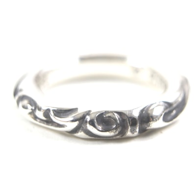 Chrome Hearts Scroll Band Ring "Silver"
