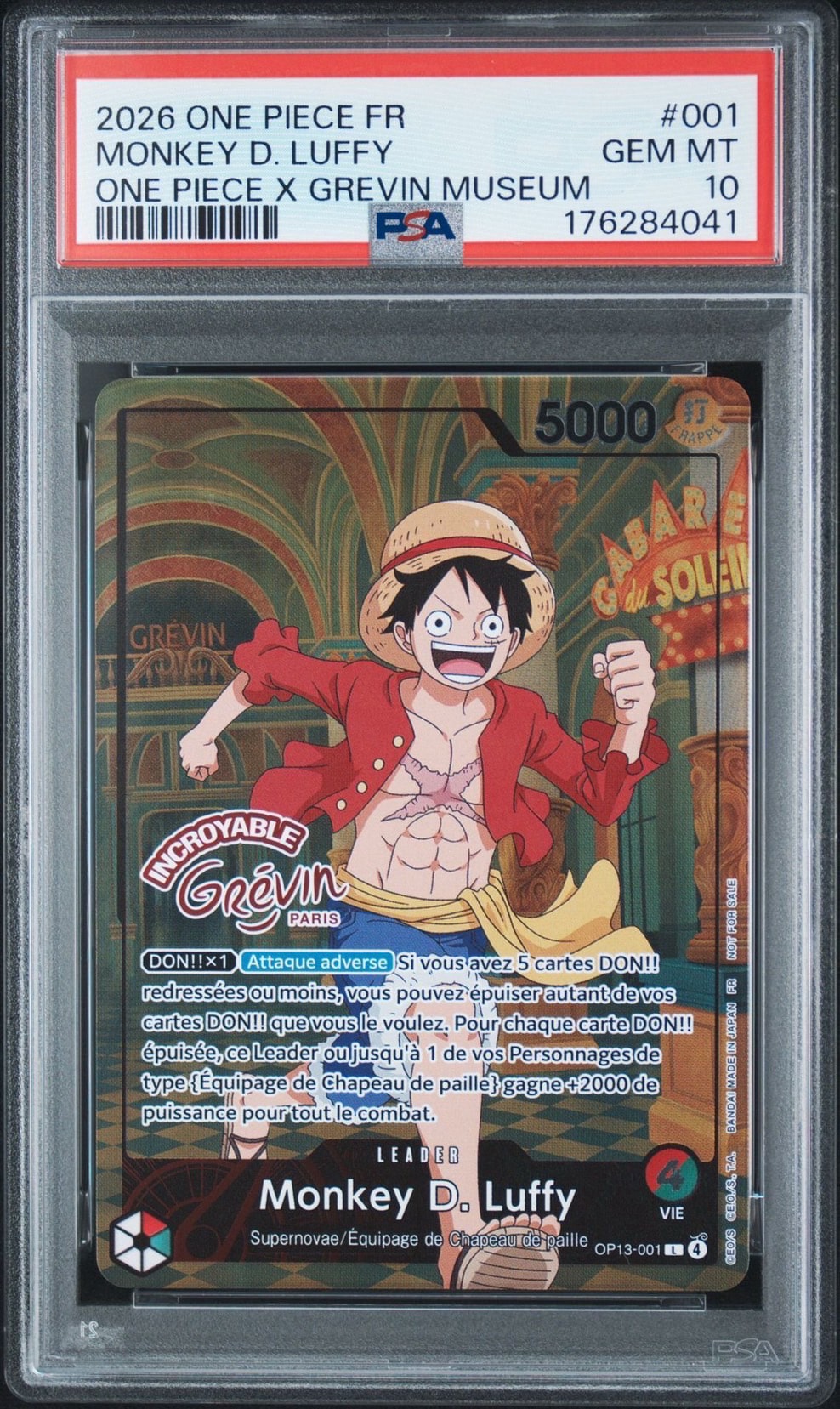 モンキー・D・ルフィ L [OP13-001]【フランス語版】(プロモーションカード「ONE PIECE × グレヴァン美術館」)