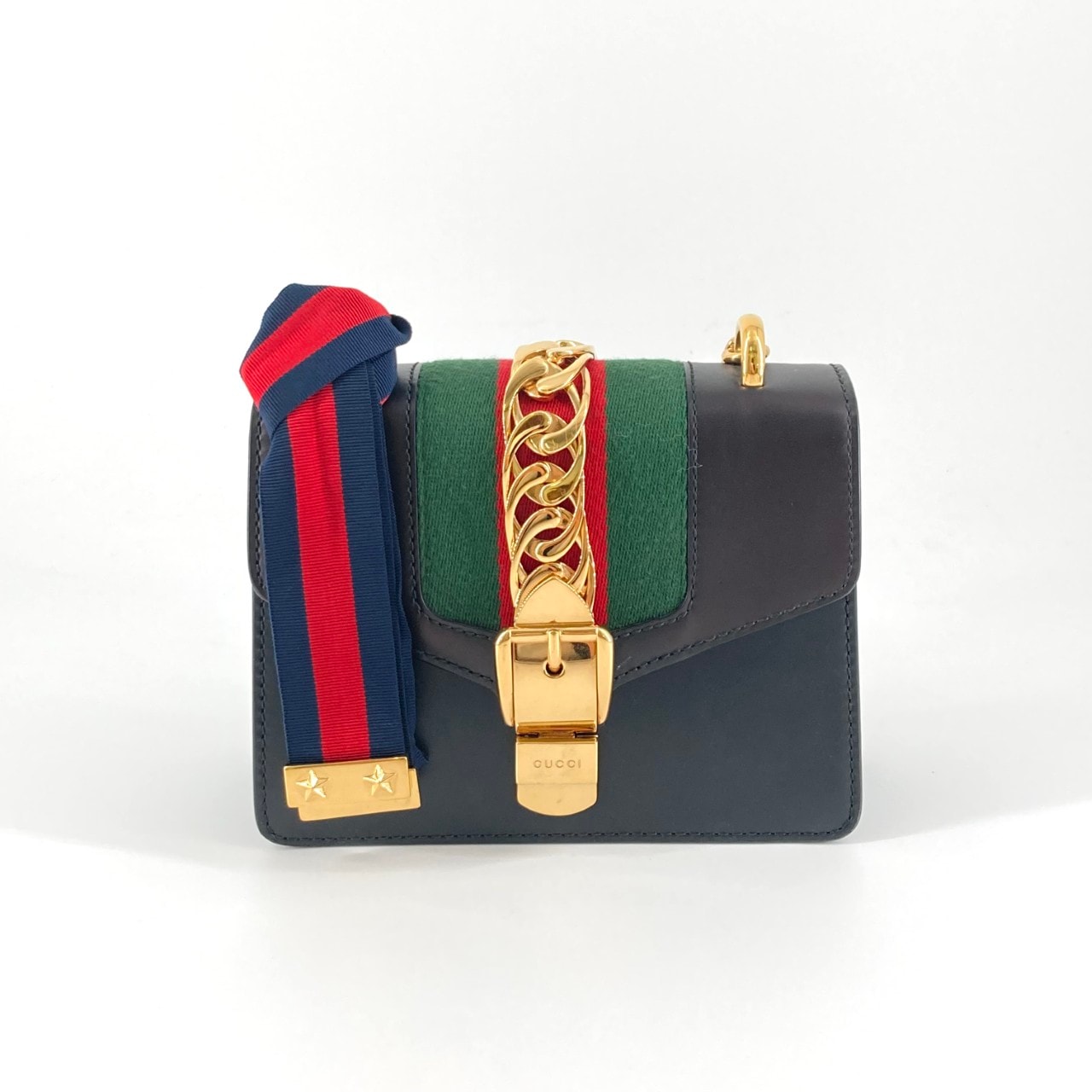 GUCCI(グッチ) シェリーライン 431666 ショルダーバッグ ブラック×グリーン