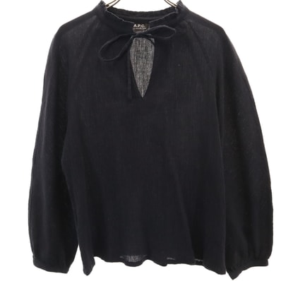 A.P.C. アーペーセー 長袖 ワッシャー加工 ブラウス 34 ブラック