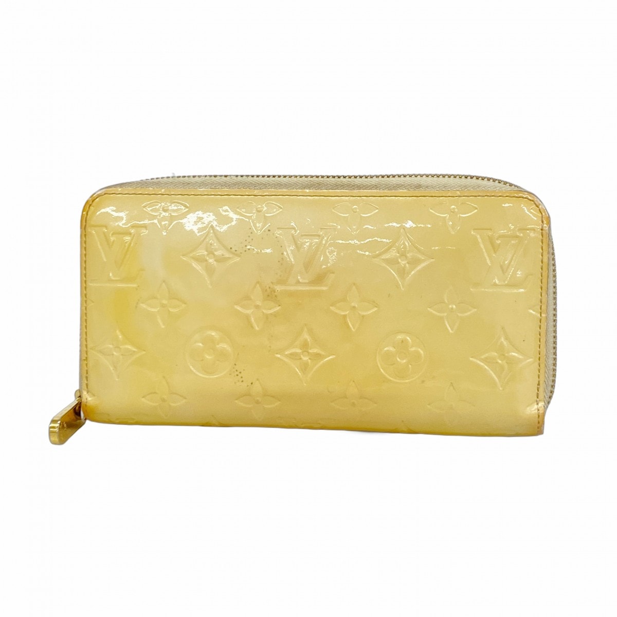 【6dc2940】ルイヴィトン 長財布 ヴェルニ ジッピーウォレット M91459 ブロンコライユ【中古】レディース