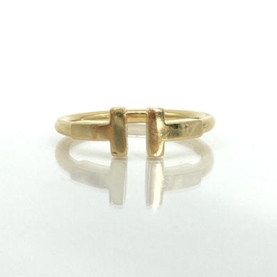 TIFFANY&Co.(ティファニー) T ワイヤー Au750 #11号 リング・指輪 3.56g イエローゴールド