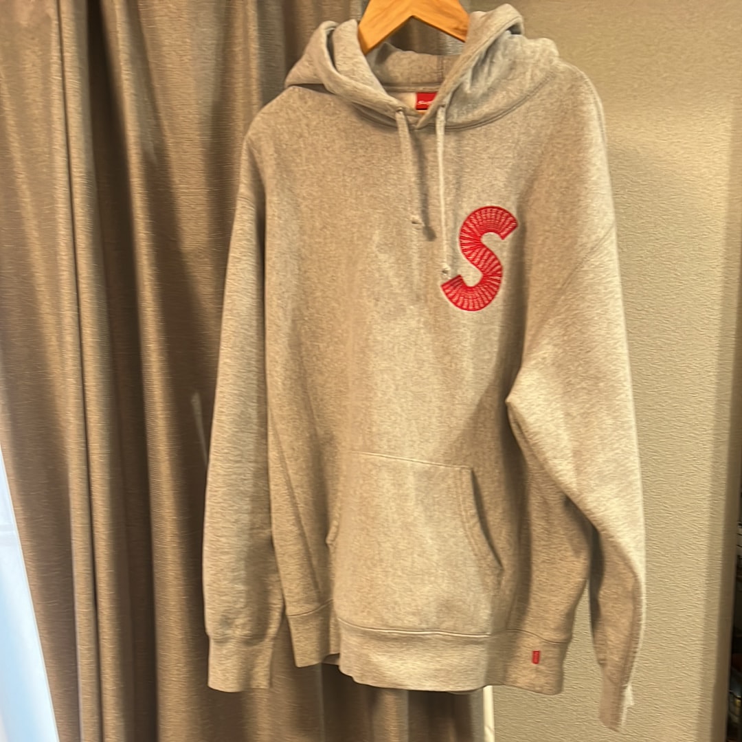 Supreme S Logo Hooded Sweatshirt "Heather Grey" (20FW)