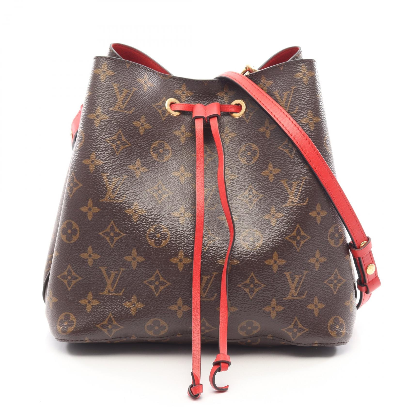 ルイ・ヴィトン LOUIS VUITTON ネオノエ ショルダーバッグ バッグ PVCコーティングキャンバス レザー モノグラム コクリコ レディース ブラウン系 / レッド系 M44021 【中古】