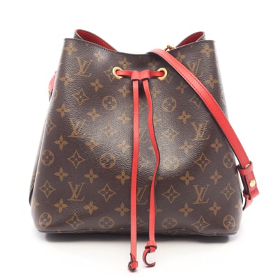 ルイ・ヴィトン LOUIS VUITTON ネオノエ ショルダーバッグ バッグ PVCコーティングキャンバス レザー モノグラム コクリコ レディース ブラウン系 / レッド系 M44021 【中古】