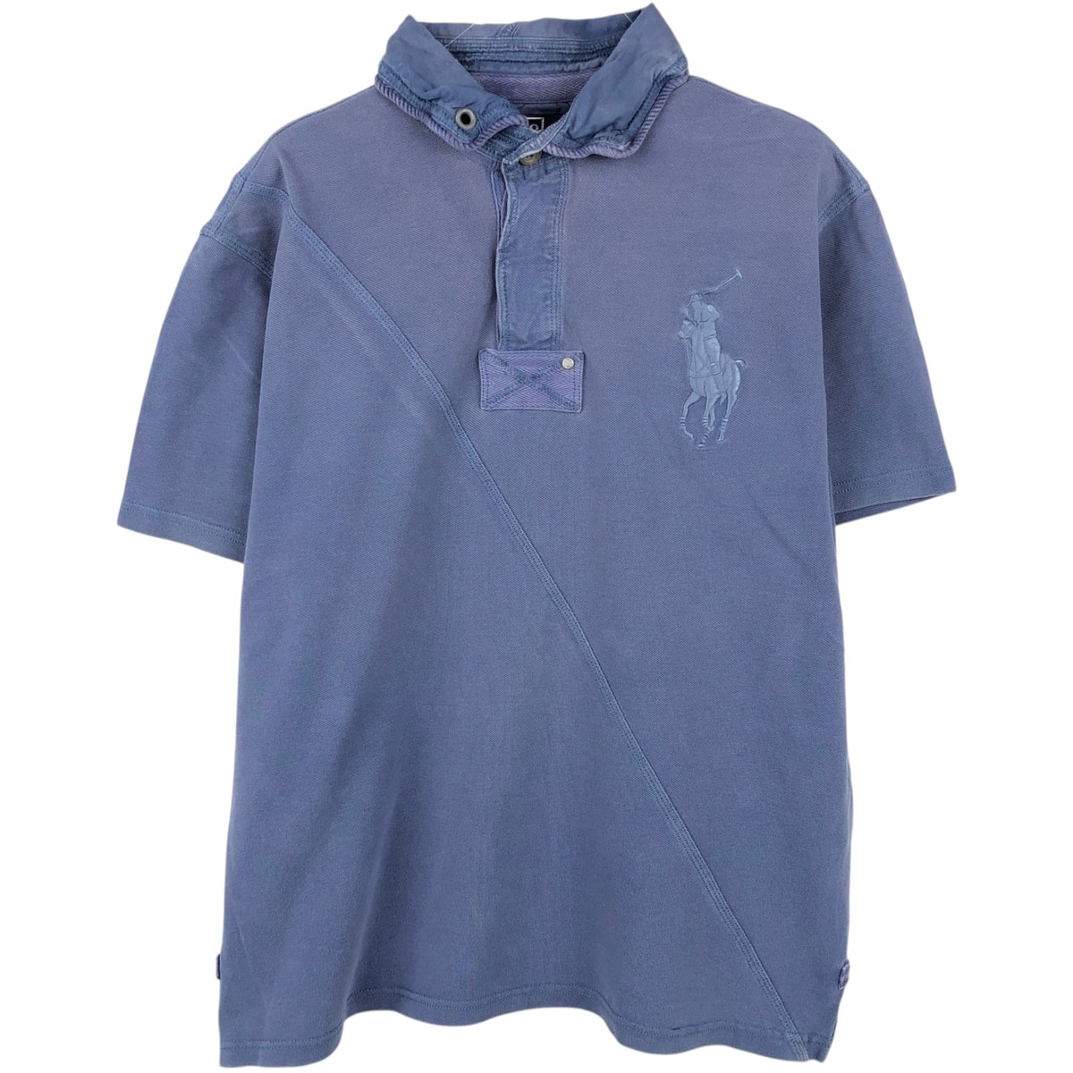 古着 ラルフローレン Ralph Lauren POLO by Ralph Lauren CUSTOM FIT ビッグポニー 半袖 ラガーシャツ メンズL相当/eaa657920