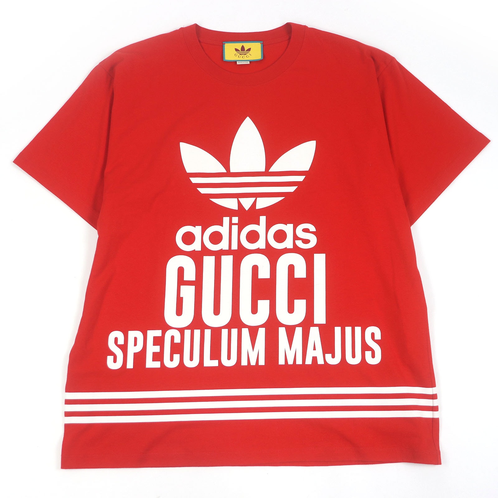 極美品 グッチ×アディダス
 半袖Tシャツ レッド メンズ M 616036