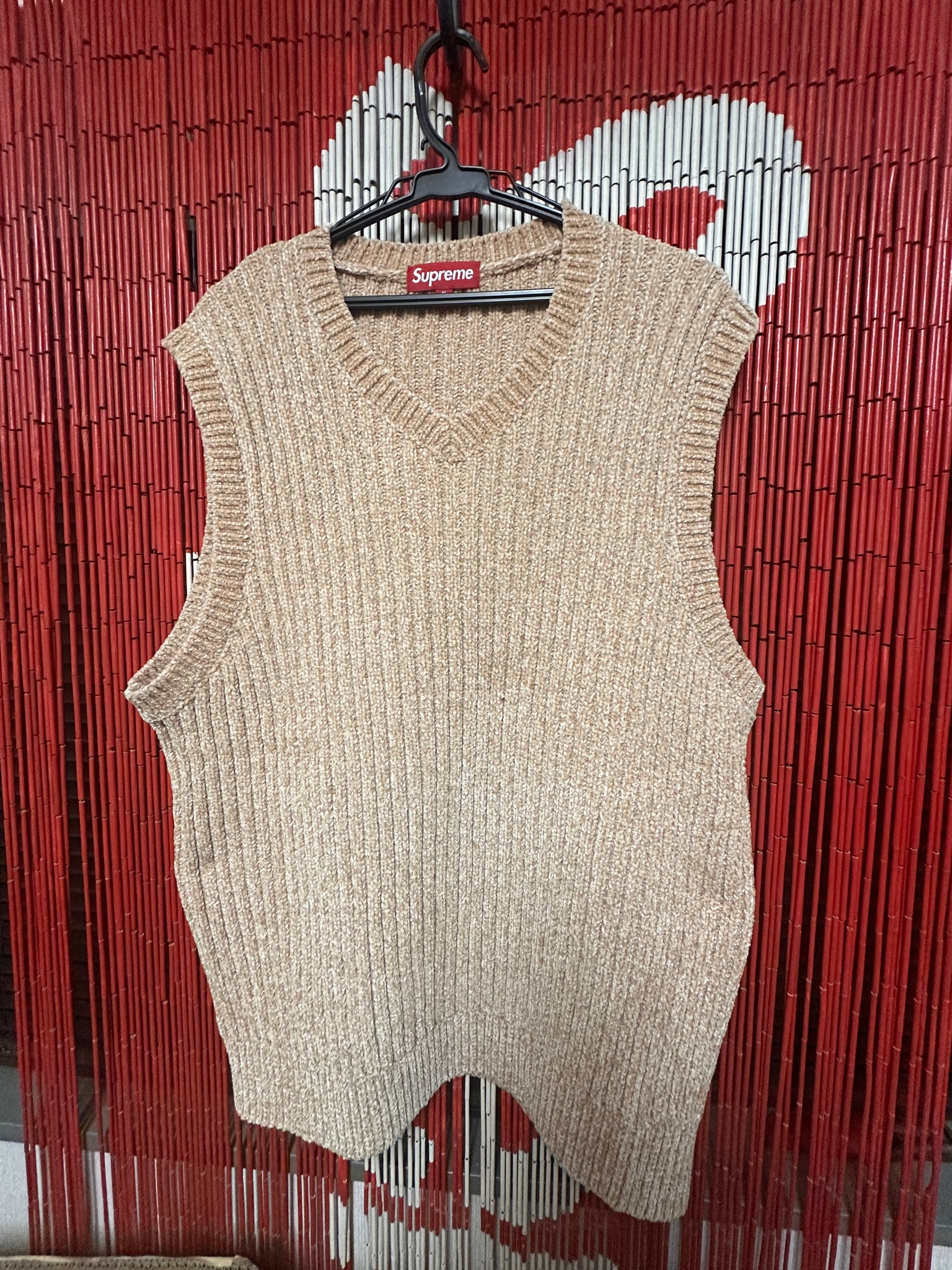 Supreme Chenille Sweater Vest "Beige"