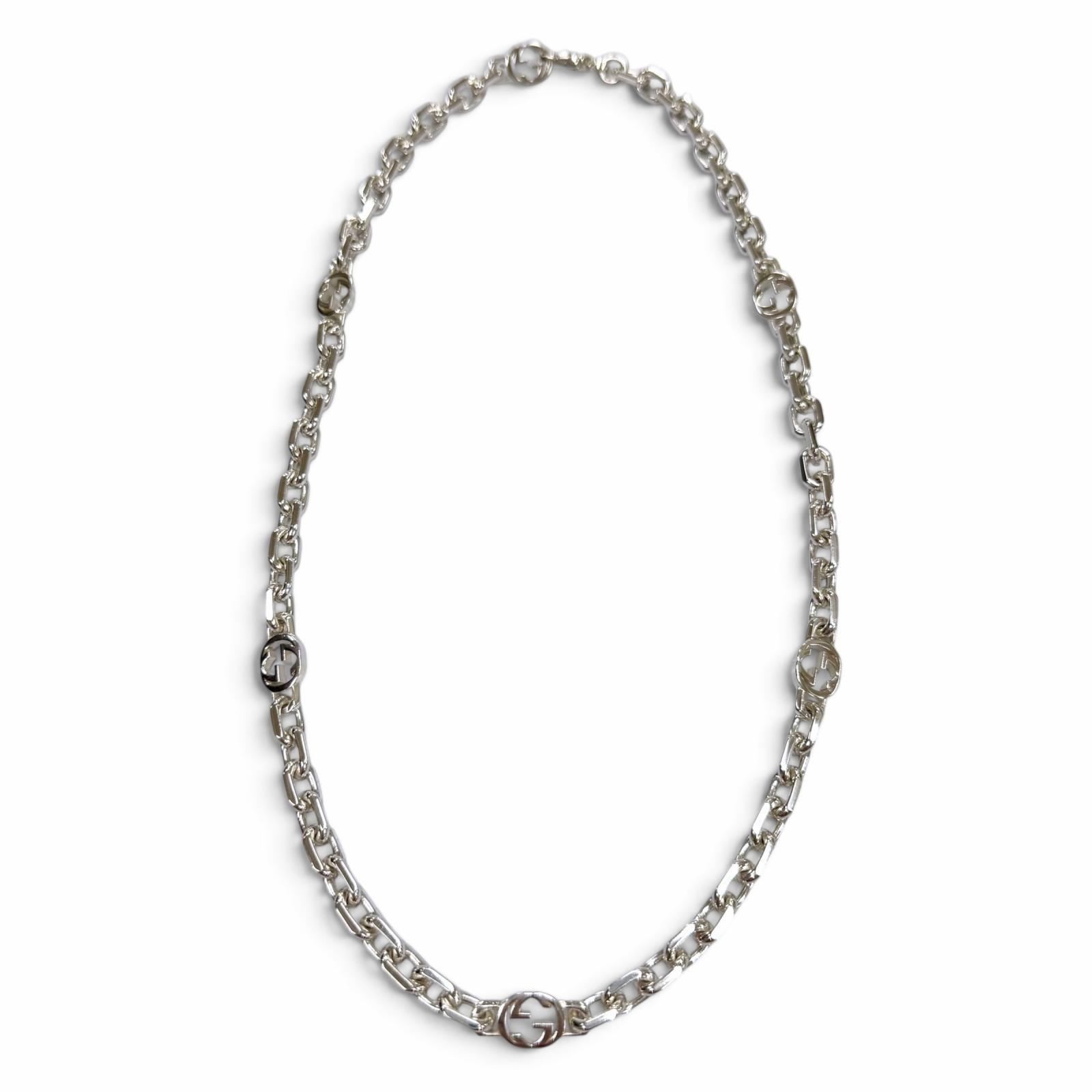 美品 グッチ ネックレス シルバー メンズ 759703