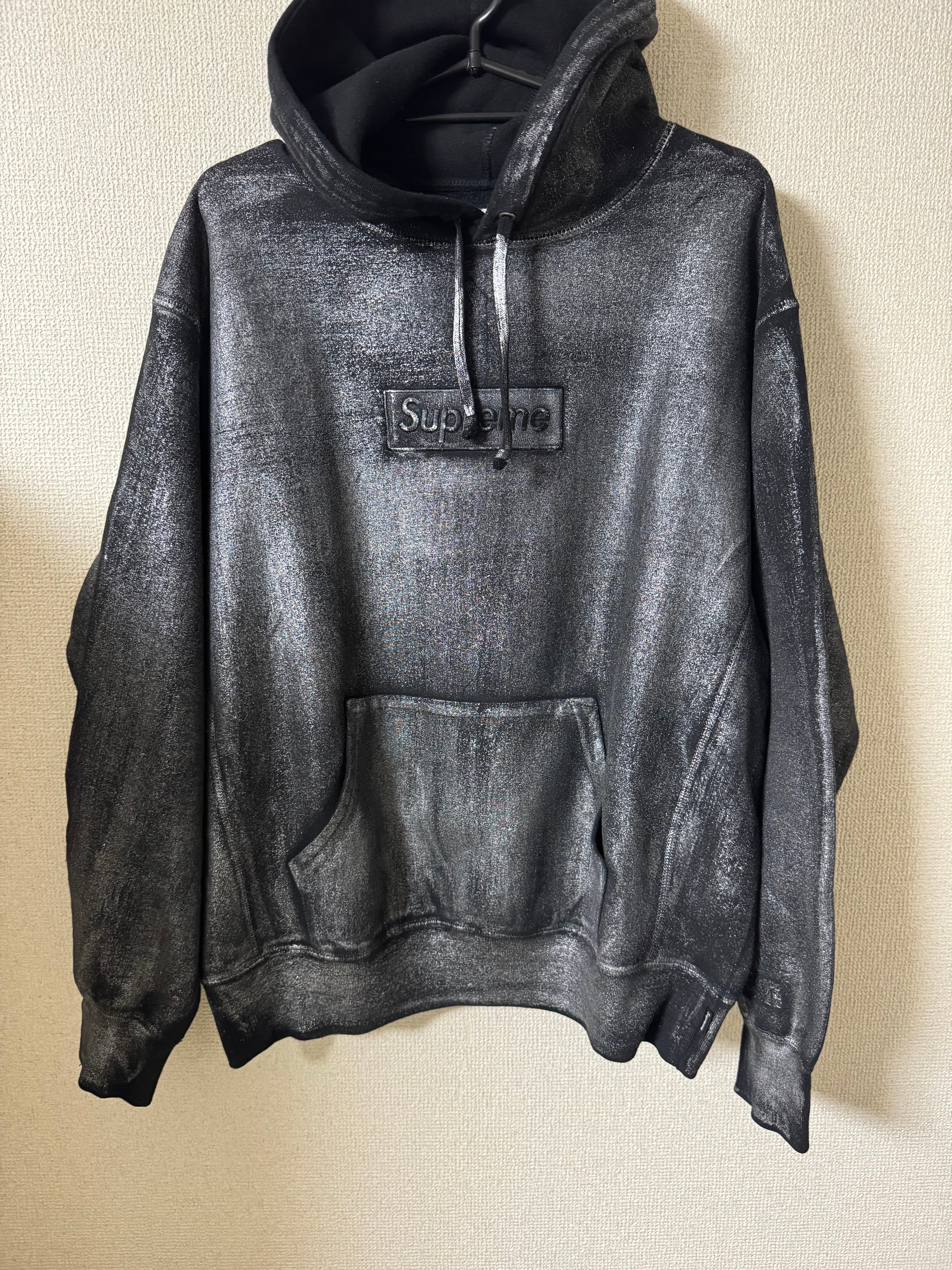Supreme x MM6 Maison Margiela Foil Box Logo Hooded Sweatshirt "Black"