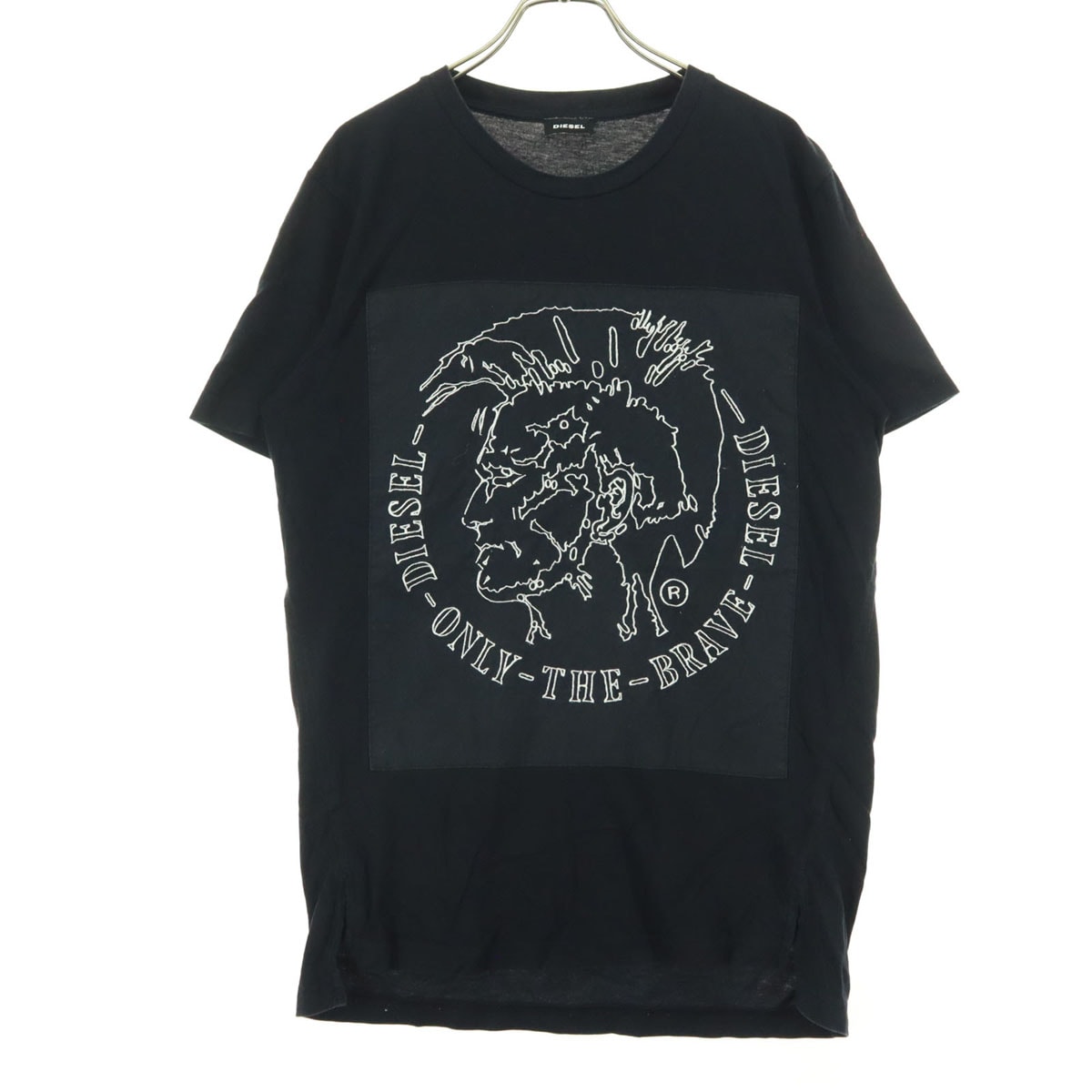 DIESEL ディーゼル 刺繍 半袖 Tシャツ XS ブラック