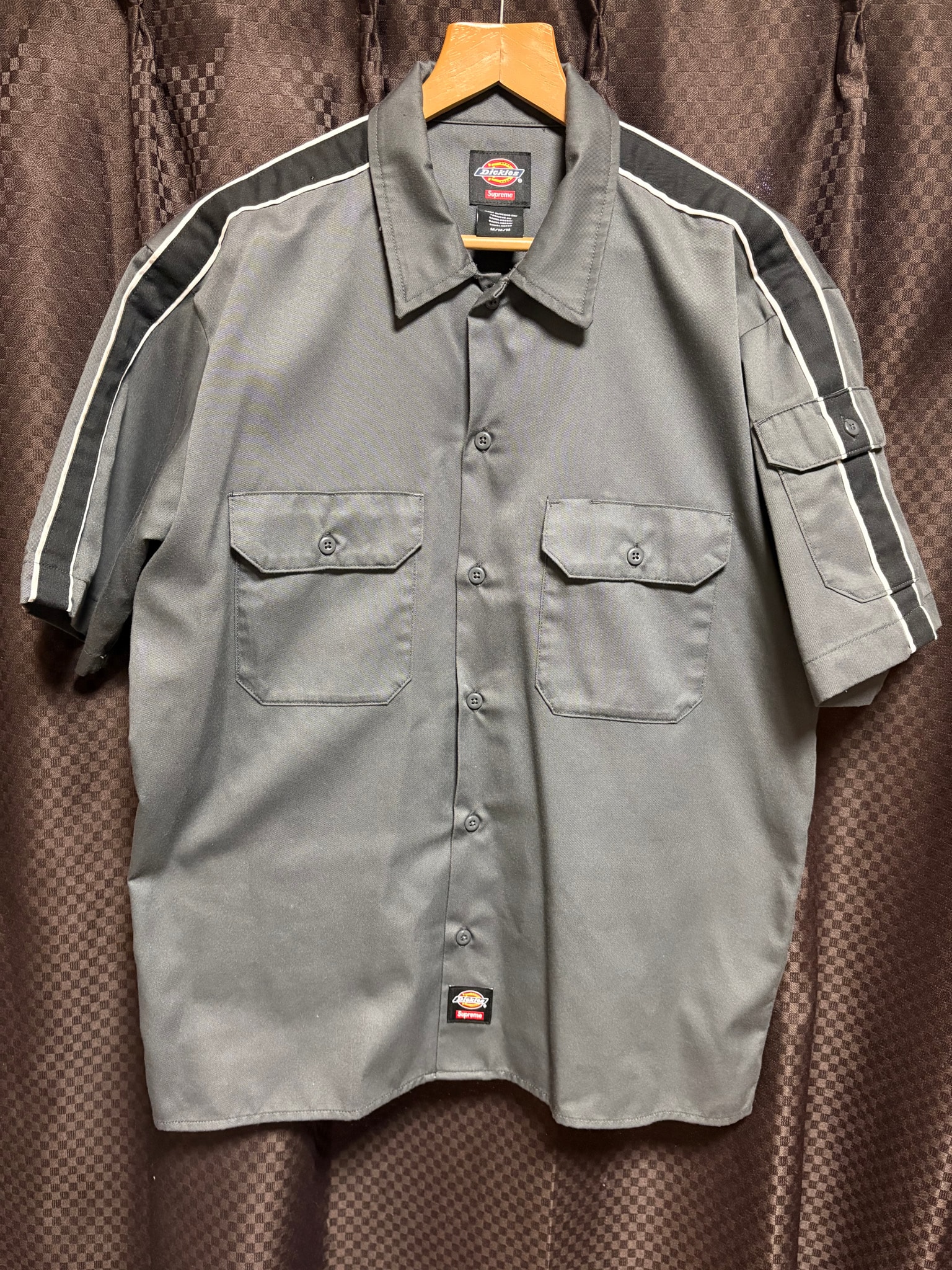 Supreme x Dickies Stripe S/S Work Shirt "Charcoal"