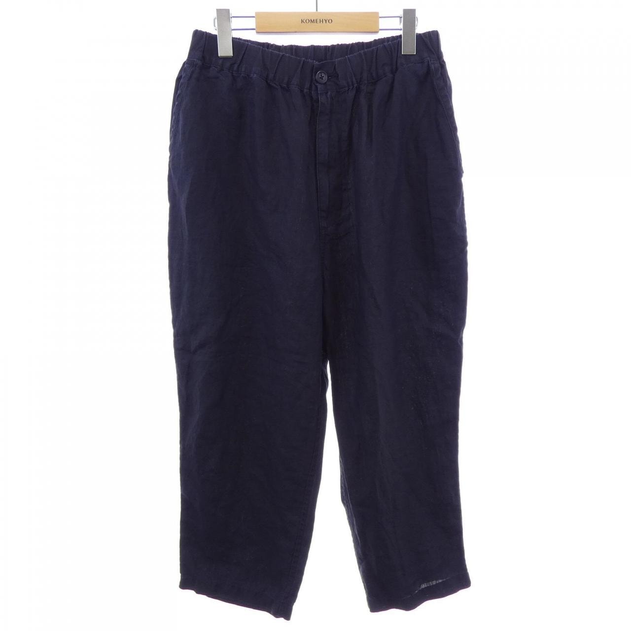 PORTER CLASSIC INDIGO LINEN EASY PANTS 